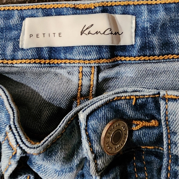 Womens petite Kancan Stylish Distressed Blue Jeans size 1 - Picture 6 of 11